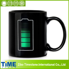 Tasse de café de tasse de tasse de thé de tasse de sensibilité de couleur de batterie de technologie (CM-001)